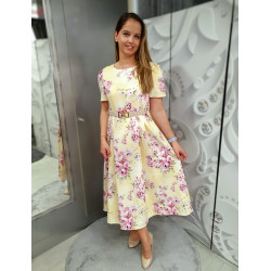 MIANA vanília virágmintás ruha ÚJ TAVASZI KOLLEKCIÓ