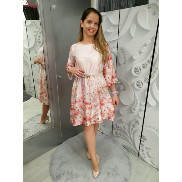 SOFIA SATIN púder ruha