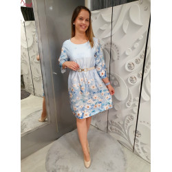 SOFIA SATIN kék ruha