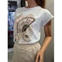 BELLE elöl mintás póló