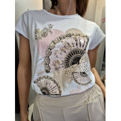 BELLE elöl mintás póló