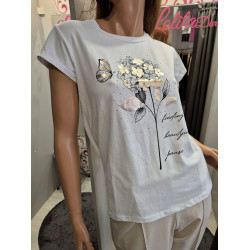 BELLE elöl mintás póló