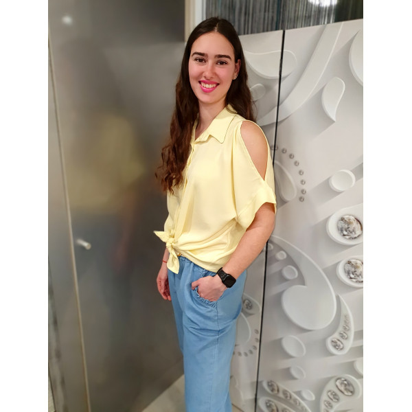 NOELLA vanília sárga blúz