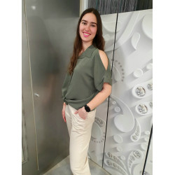 NOELLA khaki blúz