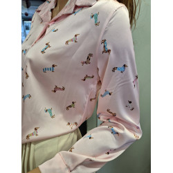 MORIS tacsis szatén ing