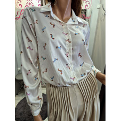 MORIS tacsis szatén ing