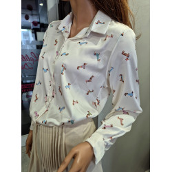 MORIS tacsis szatén ing