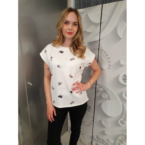 PÓLA kutyás mintás felső