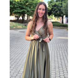 LILIEN KHAKI SATIN ruha