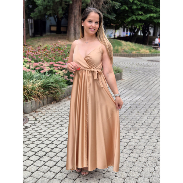 LILIEN GOLD SATIN ruha