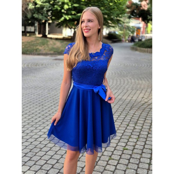 VIOLETT királykék alkalmi ruha