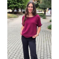 SELENA bordó kötött felső