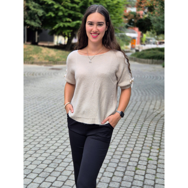 SELENA bézs kötött felső
