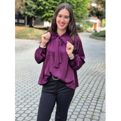 GINA burgundi szatén blúz ŐSZI ÚJDONSÁGOK