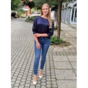 NINA SATIN kék felső