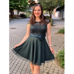 VIOLETT sötétzöld alkalmi ruha ŐSZI ÚJDONSÁGOK