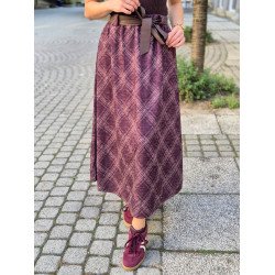 MINA burgundi kockás alj ŐSZI ÚJDONSÁGOK